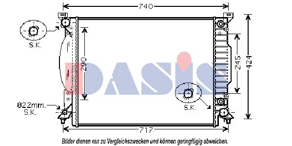 AKS DASIS Jäähdytin,moottorin jäähdytys 480068N